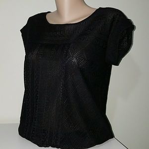 Max studio Black lace top